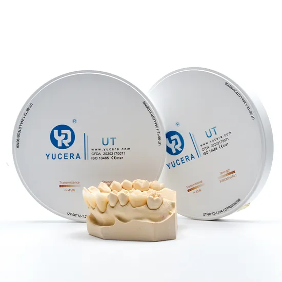 Bloc dentaire blanc jaune rose naturel, pour disque fixe et amovible, matériau de prothèse partielle complète